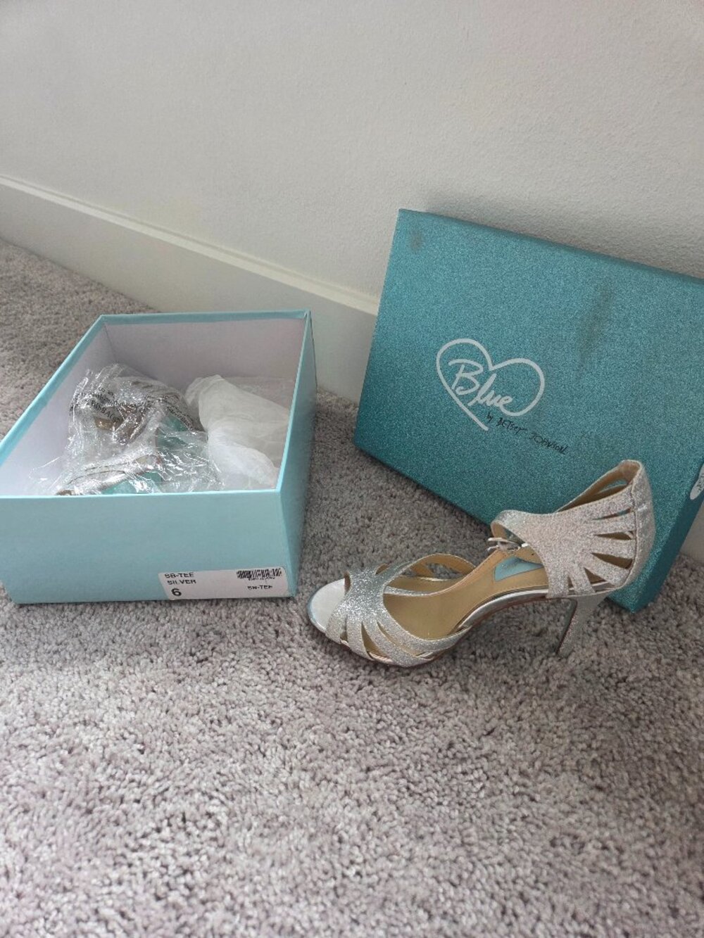 Betsy Johnson glitter heels